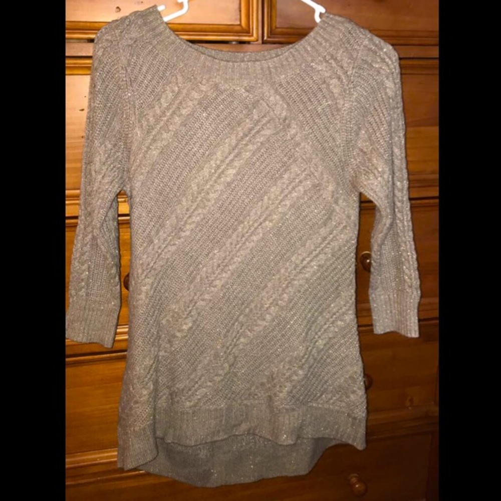 New York & Company brown & gold sweater